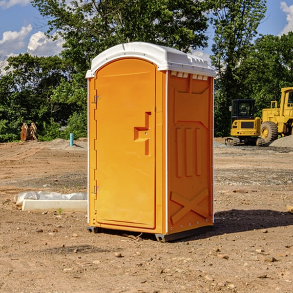 how often are the portable toilets cleaned and serviced during a rental period in Marienthal Kansas